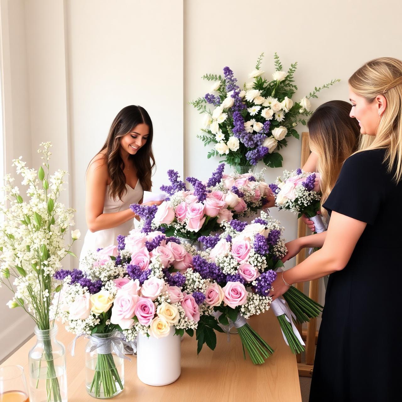 Bridal shower flower bar experience