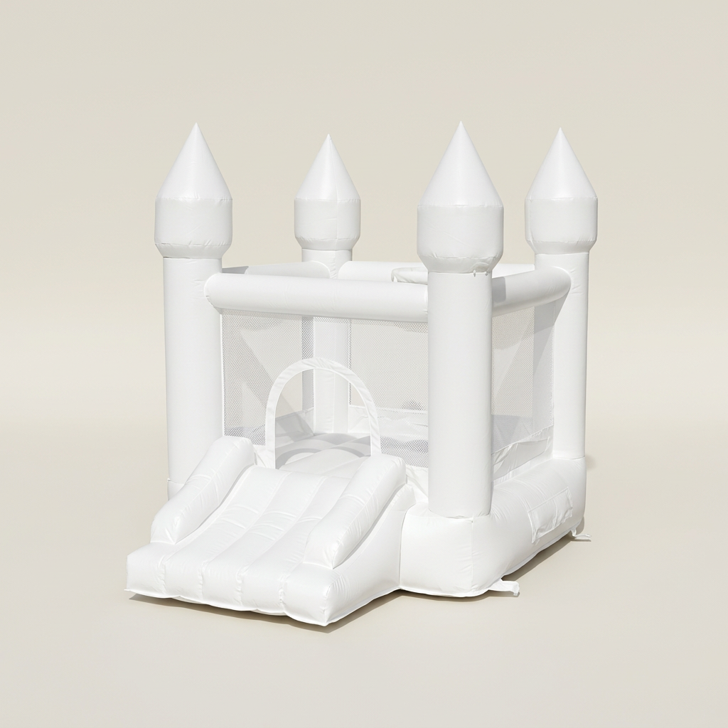 Mini white bounce house add-on
