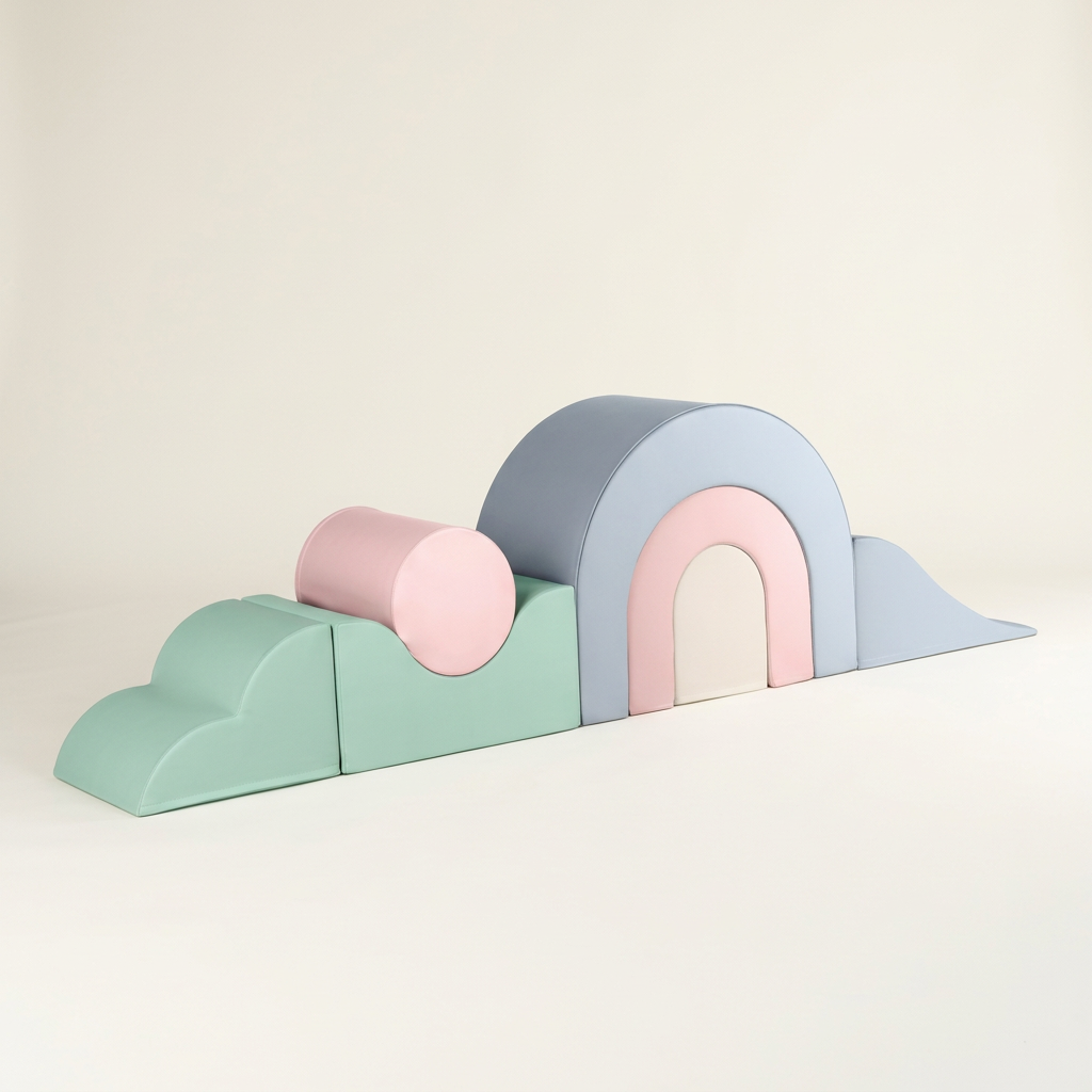 Pastel Rainbow Climbing Course