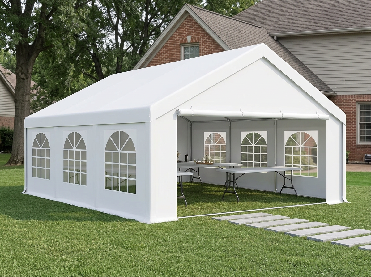 20x20 White Backyard Party Tent rental in Bergen County, NJ